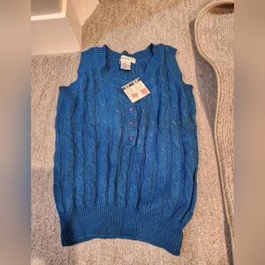 Blue Cable Knit Women's Sweater